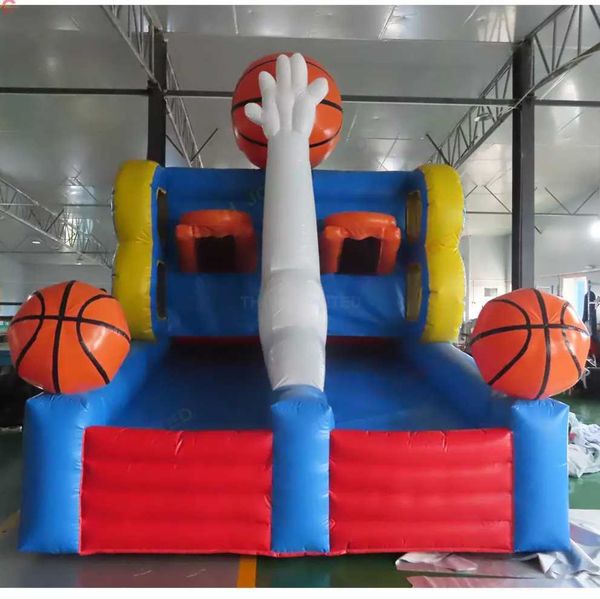 

4x3x3mh (13x10x10ft) outdoor activities carnival rental inflatable basketball shooting game for sale