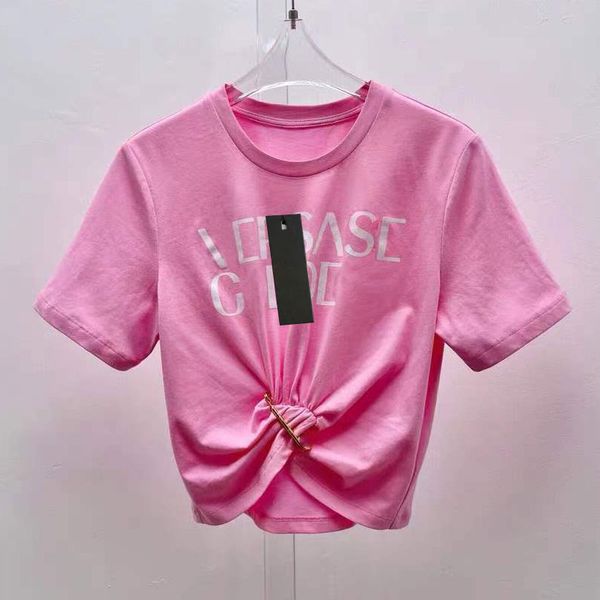 

23 summer casual tshirt designer clothes women t shirts short sleeve white black color round neck letter print crop tee female