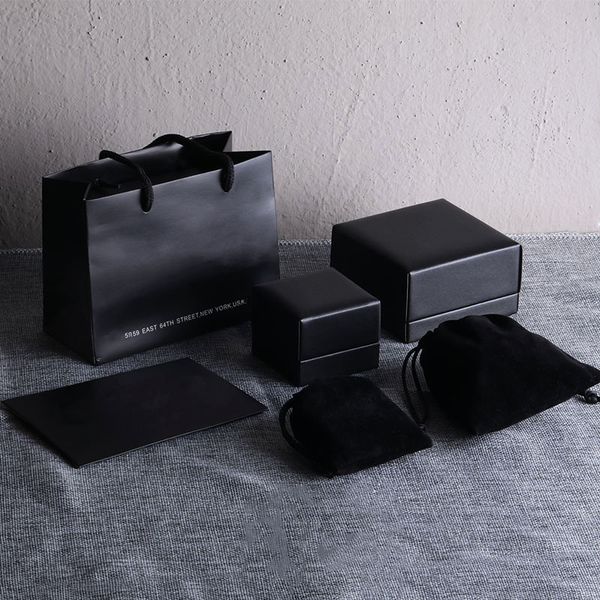 

fashion box black zee horseshoe printed velvet bag ring box bracelet box packaging