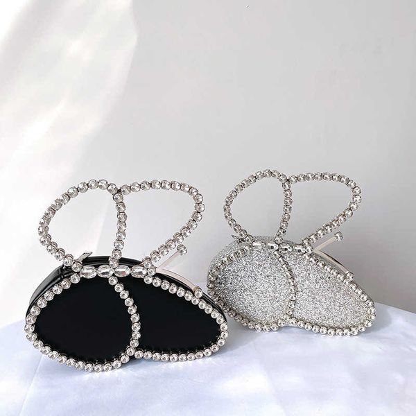 

new fashion dinner bag butterfly flash handbag rhinestone women's bag ins diagonal bag bags designer handbags women