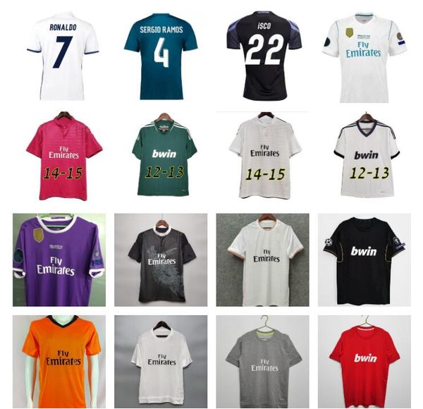 

benzema isco real madrids retro soccer jerseys 2011 2012 2013 2014 2015 2016 2017 2018 ronaldo 10 11 12 13 14 15 modric marcelo bale sergio, Black;yellow