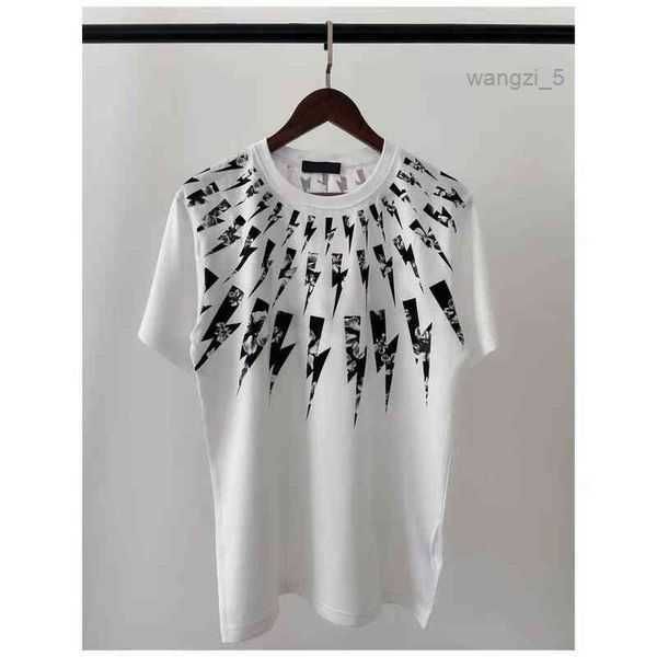 

shion-summer women men lady summer beach clothing short sleeve neil barrett casual tshirt 8 kzr3, White;black