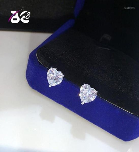 

stud be 8 classic simple heart shaped earring with cz fashion jewelry for women wedding gift e53713756724, Golden;silver