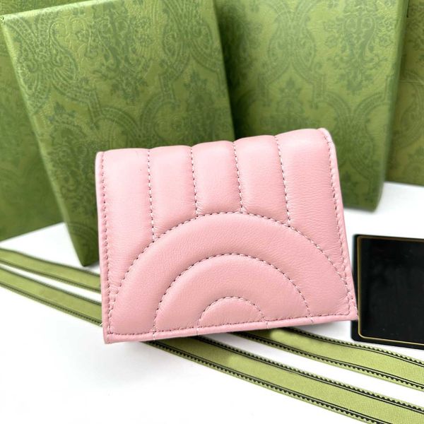 

wholesale lady popular multi-card bit purse black pink wallet multicolor coin purse card holder exquisite women classic zipper pocket must-h, Red;black