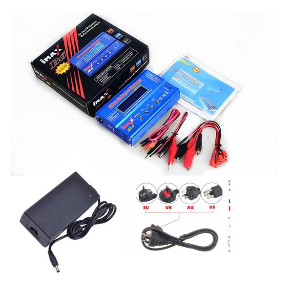 

imax b6 digtal lcd rc battery balance charger discharger with 15v 6a ac/dc adaptor for rc lipo li-ion ni-mh battery charging
