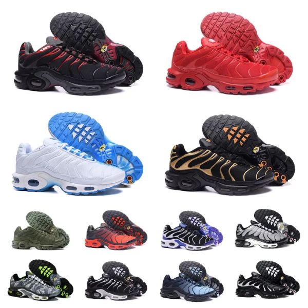 

classic tns mens running shoes max tn plus university red blue triple white black metallic pewter chaussures air requin men sneakers breatha