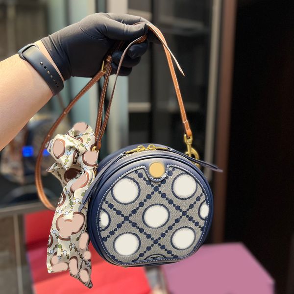 

round bag circle crossbody leather luxury designer brand bags women fashion shoulder handbags letter purse phone wallet metallic