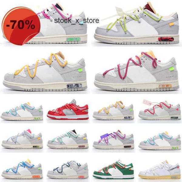 

sandals with box 2023 sb dunks low running shoes lot the 01-50 dunled university blue futura green yellow offs white men women trainers snea, Black
