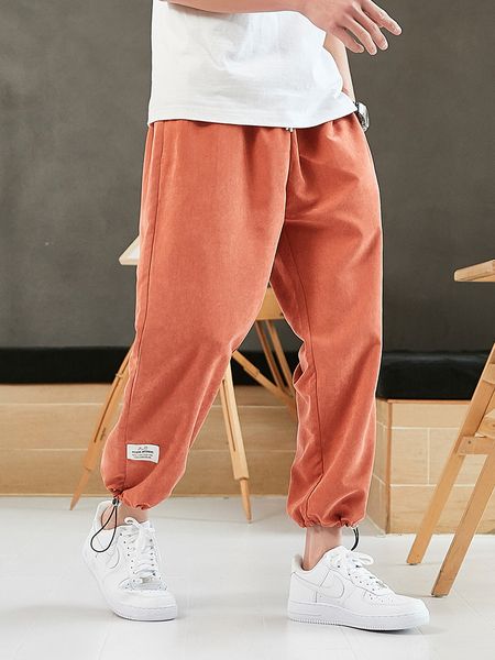 

men's pants spring summer hip hop harem pants men joggers ankle-length trousers male casual baggy pants 230508, Black