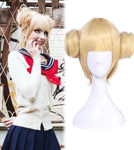 

details about my hero academia himiko toga cosplay blonde ponytail straight bangs wigs us ship2950073, Silver