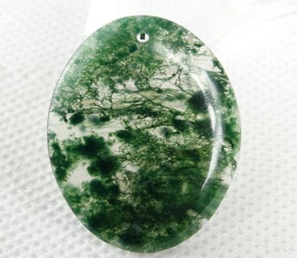 

factory whole natural authentic aquatic agate pendant round crystal marine chalcedony moss one picture one grass jade8985487, Silver