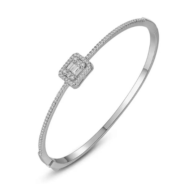 

gorgeous copper bangle bracelet with sparkling zircon inlay - perfect anniversary gift for her, Golden;silver