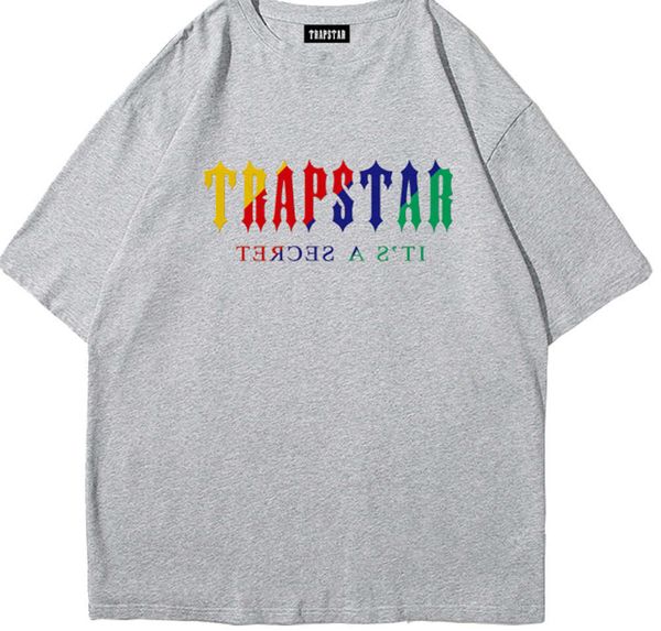 

men's t-shirts new trapstar t-shirt men's women's fashion apparel 100% cotton summer t-shirt brand s-3xl0553, Gray