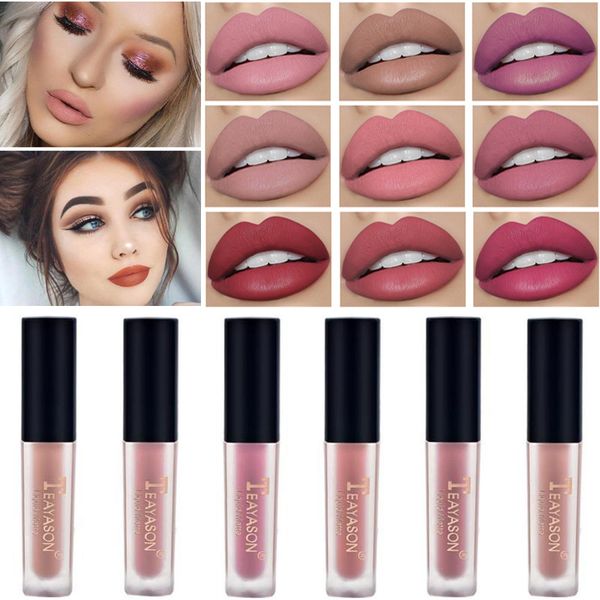 

fashion liquid matte velvet lipstick natural moisturizing lip gloss 12 colors