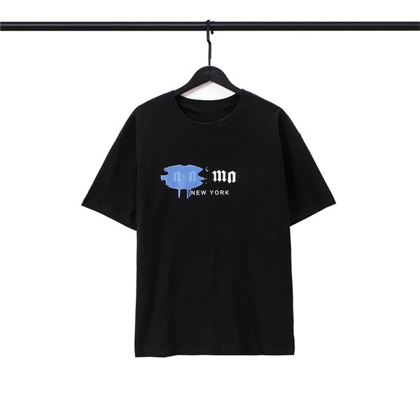 

men's t-shirts fashion men t-shirt 2023 palm new cotton soft wrinkle resistant printing letters angels casual student couple short lini, White;black