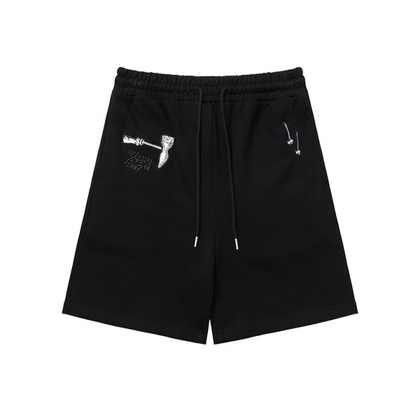 

fashion summer cotton terry shorts european and american hip hop street style designer cotton terry shorts, White;black
