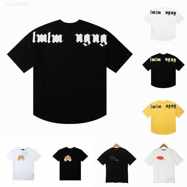 

designer t shirts summer fashion mens womens hip hop plus size t-shirts long sleeve palms graphic tees clothing short printing tee 23ss, White;black