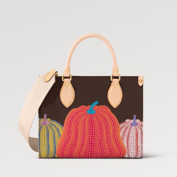 

versatile tote bag fashion women's bag pumpkin pattern letter logo design handbag