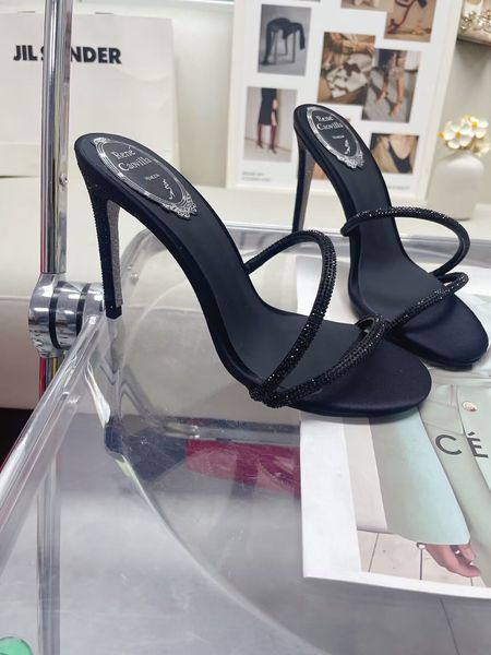 

nice brand ladies sandal irina muller crystal black blush chunky high heels shoes for women heels party wedding euro 35-43