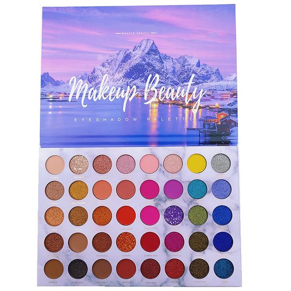 

waterproof long-lasting colorful eyeshadow palette 40 shades highly pigmented matte shimmer eye shadow pallet pressed glitter makeup for wom