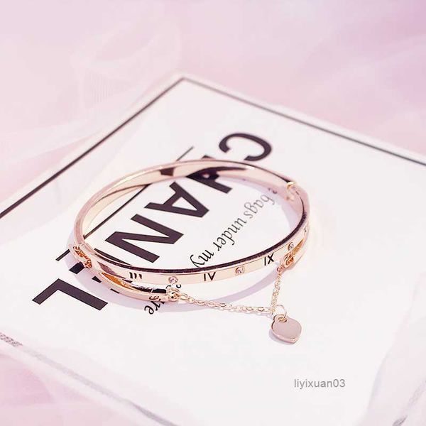 

bracelets gold chain fashion jewelry girl pearl letter lock love bracelet premium wedding accessories 5uhm, Black