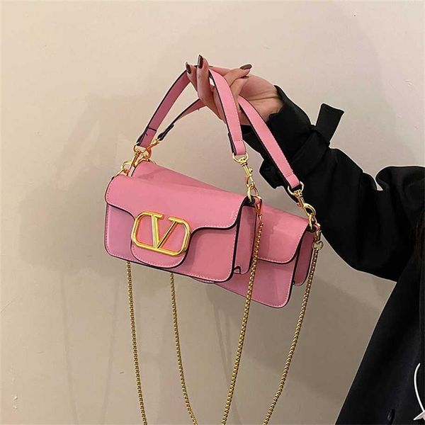 

60% off purses outlet bags 2023 early spring new high grade fashion simple crossbody women's single shoulder chain underarm, Black;red