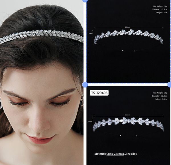 

netizen luxury pearl rhinestone half round hair band high end bridal headwear crown wedding headdress accessoriesfg-0118-afg-0116-afg-0117-a, Silver