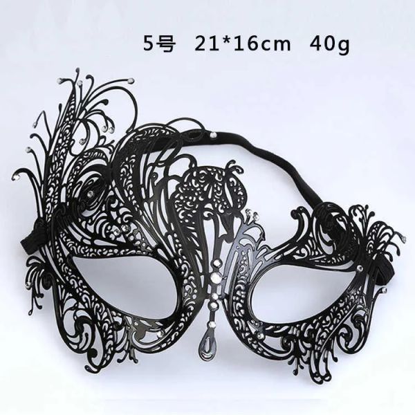 

mask black metal diamond mask dance party princess half face fun mask