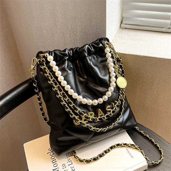 

60% off purses outlet small bag for women in autumn and winter new fashion niche lingge chain crossbody pearl hand