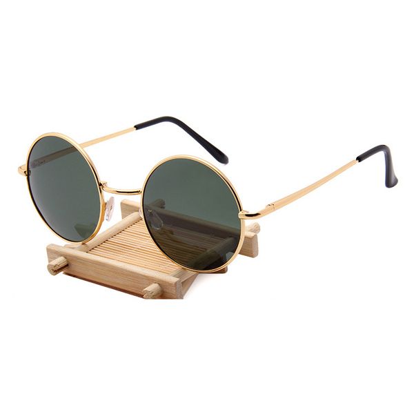 

fashion polarized round sunglasses men women designer eyewear 50 metal frame uv400 outdoor driving sun glasses with cases, White;black