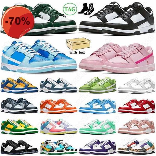

sandals with box with box casual shoes men women dunked unc triple pink panda orange sb dunks lows grey fog white black team green gai dunke