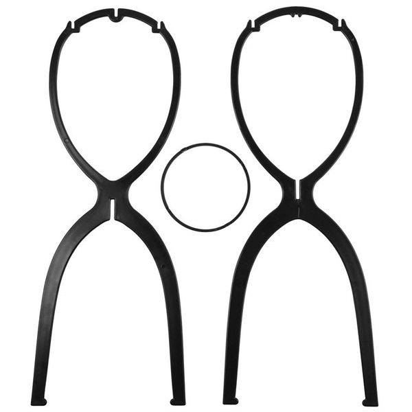 

3pcs/lot wig stand multi-purpose use hat wig hair head stand travel foldable flexible plastic wig holder