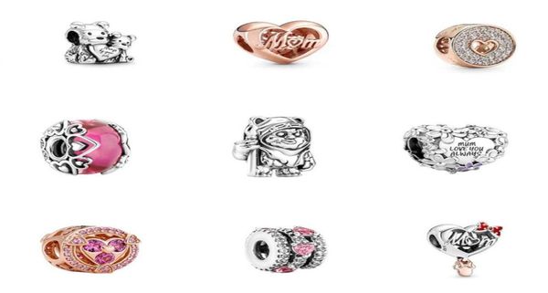 

premium s925 sterling silver loose beads charm beaded love bear pendant for women original fit pandora bracelet designer jewelry d2959471, Bronze;silver