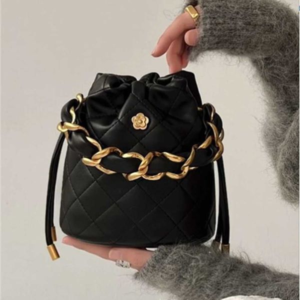

luxury handbags sale lingge chain small water bucket bag mountain camellia fragrant wind new handheld diagonal straddle