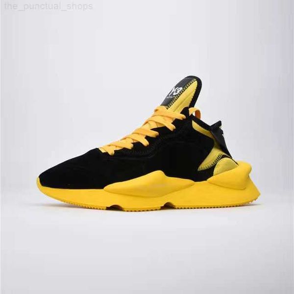

new y3 kaiwa chunky mens designer sneakers trainers casual shoes leather calfskin luxury low 28 color big size 35-45, Black