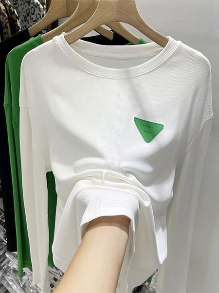 

women's t-shirt summer women t shirt girls t-shirt woman clothes cotton slim tshirt female long sleeve crop spring tee canale y2k 2305, White