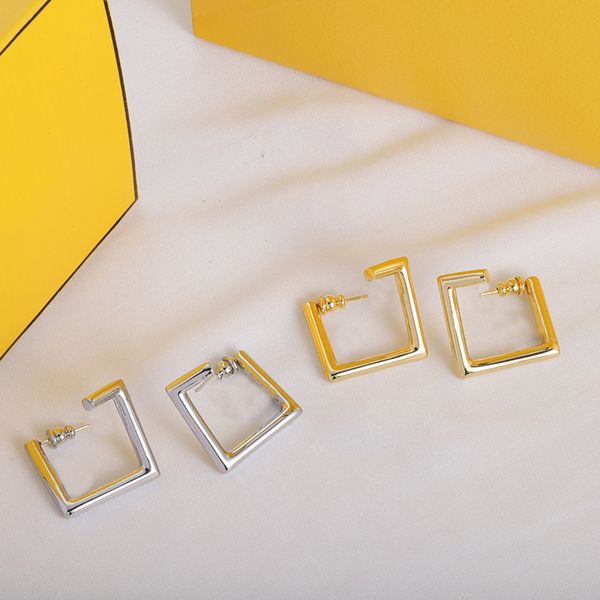 

jewelry designers stud earrings for women hoop earring silver gold letters f womens designer ear studs s925 pendants party wedding 2305081pe, Golden;silver