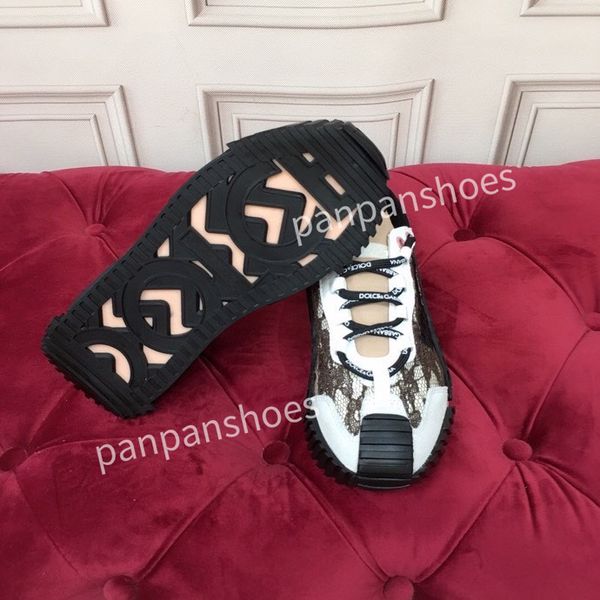 

2023fashion brand casual shoes womens designer leather lace-up sneakers fashion lady flat running letters shoes platform gym sneakers, Black