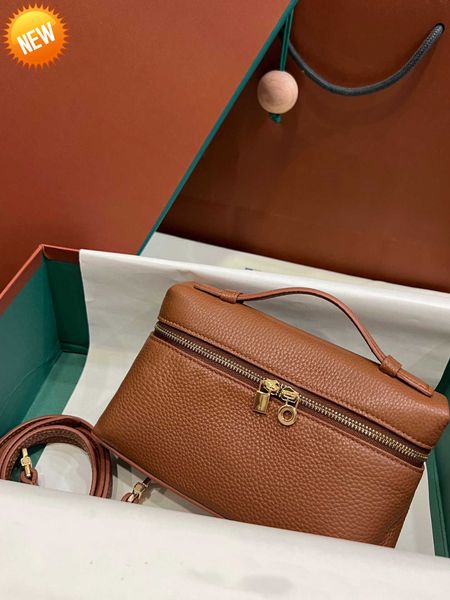 

shoulder 2023 womens bags fashion extra pocket l19 genuine leather loro piana designer two way zipper handbags 0xk8