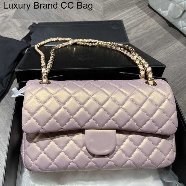 

quality cc women shoulder bag bags high classic gold designer chain shoulder bag leather 25cm double flap fashion crossbody tote purses hand