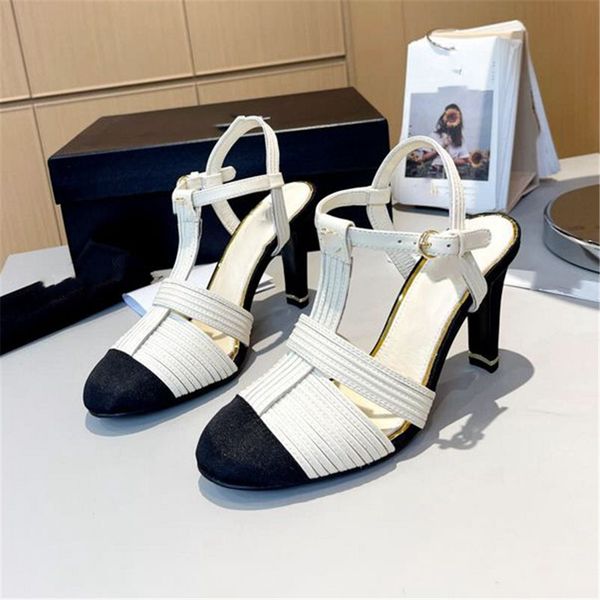 

dress shoes 2023 fashion channel women leather high heel letter logo party wedding tourism holiday casual flat shoes 012-09, Black