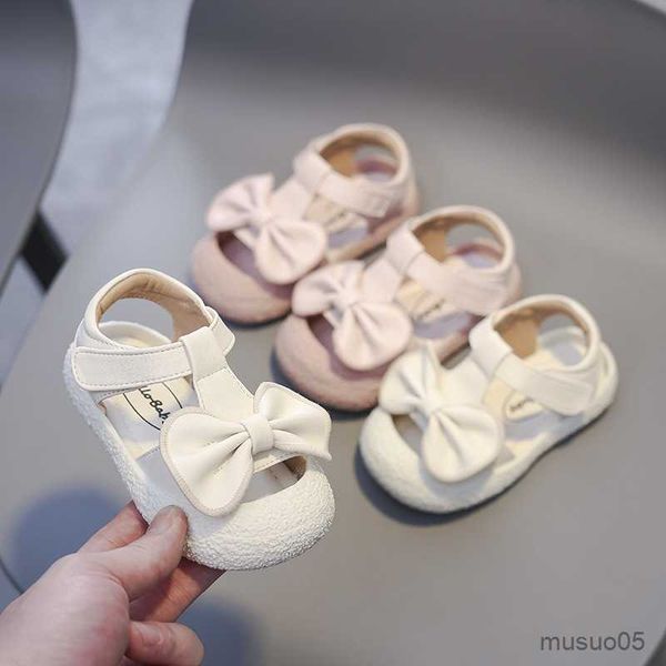 

sandals 2023 summer baby girls sandals children casual beach shoes soft sole infant first walkers shoes comfortable kids princess shoes, Black;red