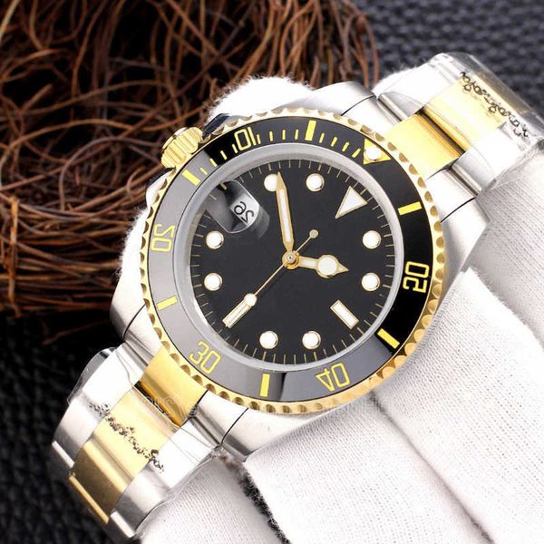 

ceramic bezel designer luxury mens watches sub watch 40mm 2813 movement automatic mechanical watchs waterproof 100 meter sapphire glass man, Slivery;golden