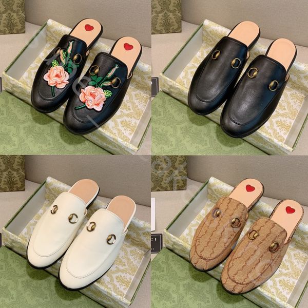 

designer slippers women loafers leather sandals slide casual shoes slipper mules sandal metal chain lace velvet slides with box, Black