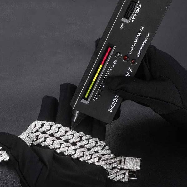 

sterling silver 925 white gold miami cuban link iced out lab diamond moissanite cuban chain necklace jewelry