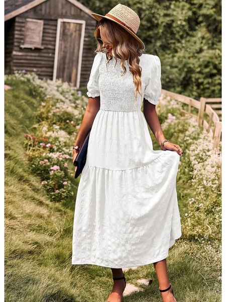 

smocked textured midi dress lllllllllllllll, Black;gray