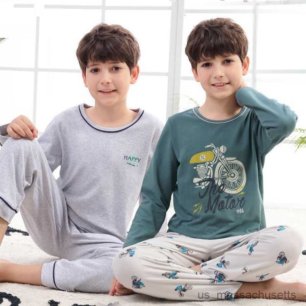 

pajamas teens pajamas long sleeve cotton pyjamas kids clothes sets cartoon big boy sleepwear cute pajamas for girls years, Blue;red