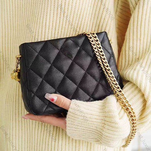 

10a shoulder bag designer women's bag classic fashion crossbody bag premium cowhide caviar mini chain bag original factory gift box