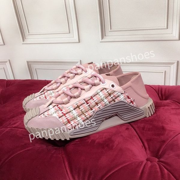 

2023fashion brand casual shoes men women designer leather lace-up sneakers fashion lady flat running letters shoes platform sneakers, Black