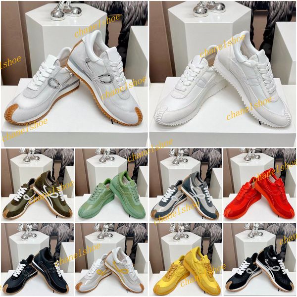 

lowes sneakers man women leisure running shoes designer nylon shoes sneakers fashion suede leather anti-slip wear resistance couple flow run, Black
